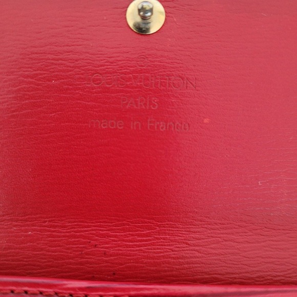 Louis Vuitton Vintage 1995 Epi Leather Wallet Red Medium Trifold Elise Retro - Picture 4 of 15